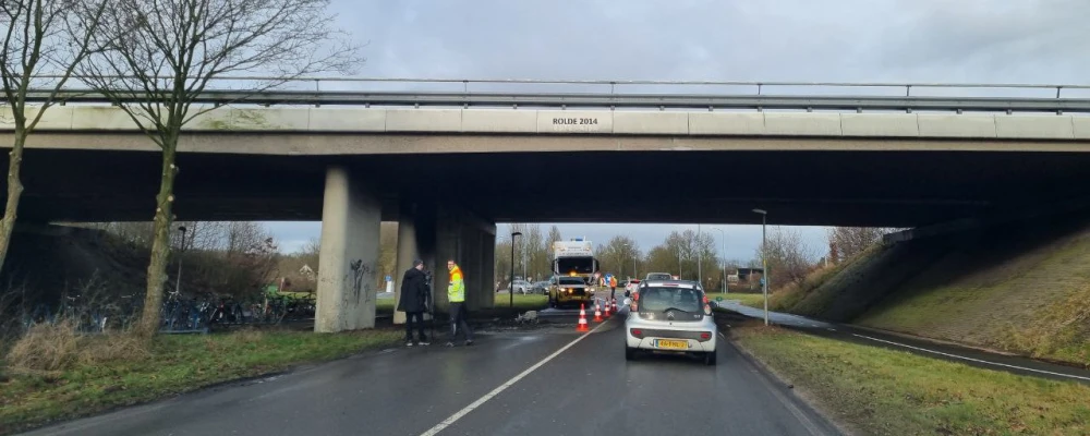 Burnt-out getaway car found under Rolde viaduct