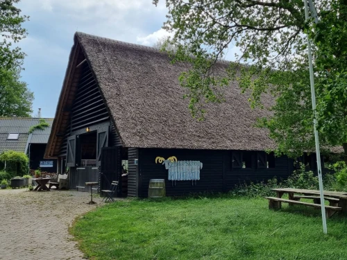 Buitenzijde schaapskooi bij Balloërveld Buitenzijde schaapskooi bij Balloërveld